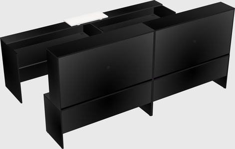Shared u-shaped reception desks