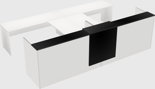 Shared u-shaped reception desks