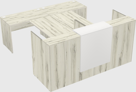 Shared u-shaped reception desks