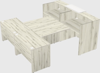 Shared u-shaped reception desks