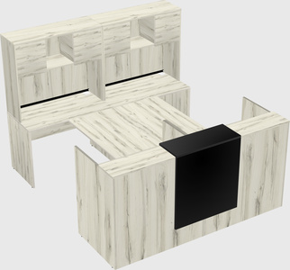 Shared u-shaped reception desks