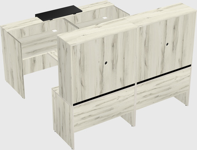 Shared u-shaped reception desks