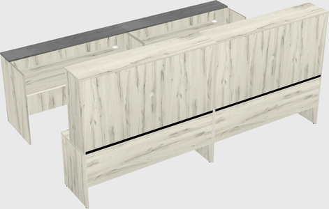 Shared u-shaped reception desks