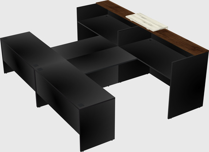 Shared u-shaped reception desks
