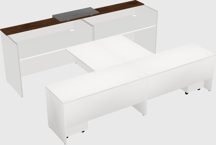 Shared u-shaped reception desks