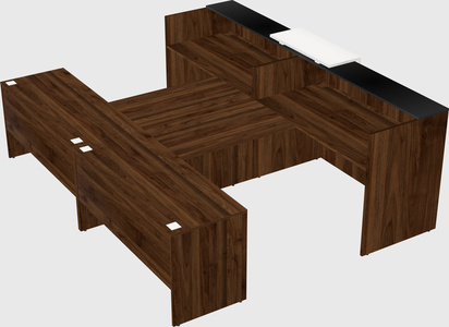 Shared u-shaped reception desks
