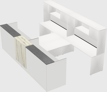 Shared u-shaped reception desks