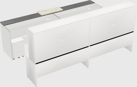Shared u-shaped reception desks