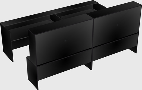 Shared u-shaped reception desks