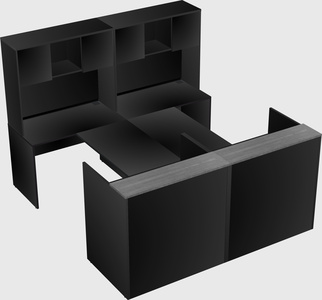 Shared u-shaped reception desks
