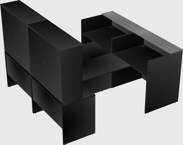 Shared u-shaped reception desks