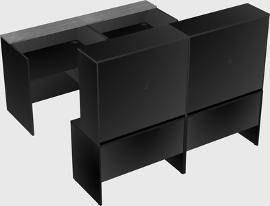 Shared u-shaped reception desks