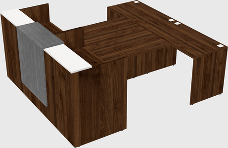Shared u-shaped reception desks