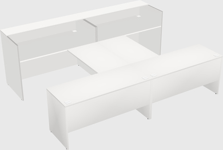 Shared u-shaped reception desks