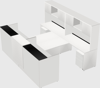 Shared u-shaped reception desks