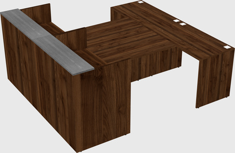 Shared u-shaped reception desks