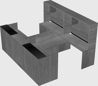 Shared u-shaped reception desks