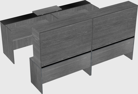 Shared u-shaped reception desks