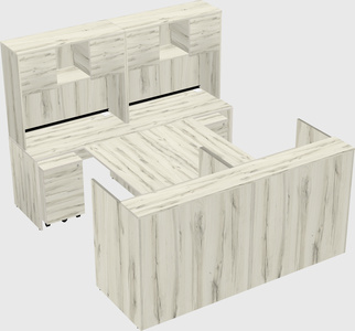 Shared u-shaped reception desks