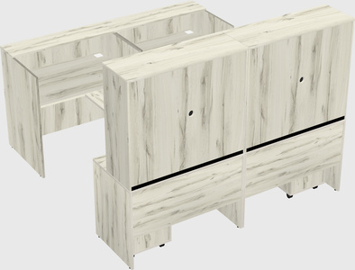 Shared u-shaped reception desks