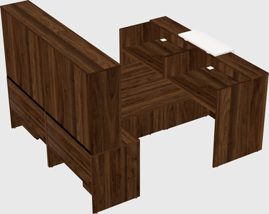 Shared u-shaped reception desks