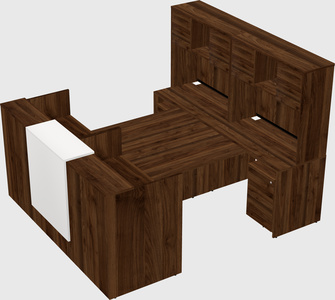 Shared u-shaped reception desks