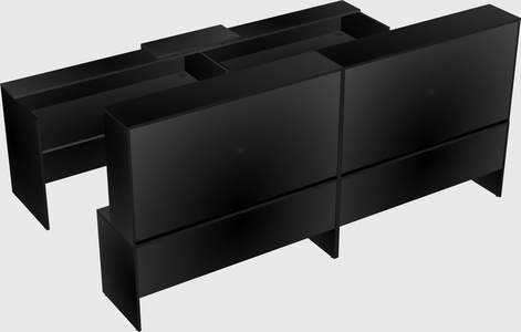 Shared u-shaped reception desks