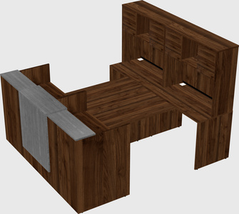 Shared u-shaped reception desks