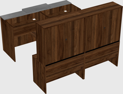 Shared u-shaped reception desks