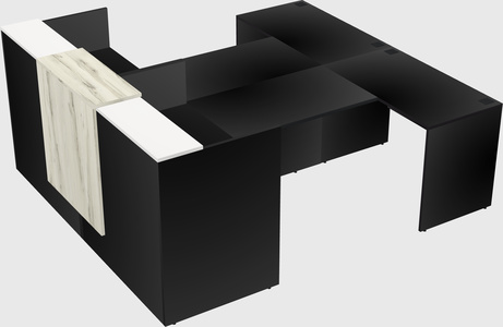 Shared u-shaped reception desks