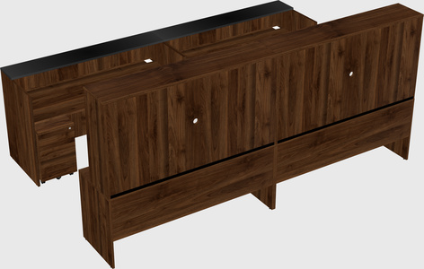 Shared u-shaped reception desks