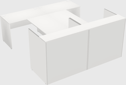 Shared u-shaped reception desks