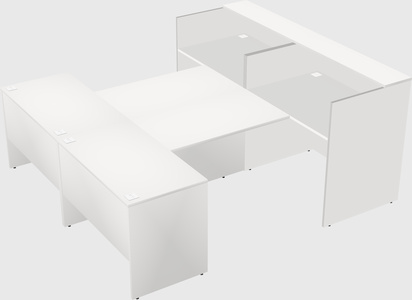 Shared u-shaped reception desks