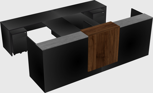 Shared u-shaped reception desks