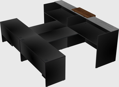 Shared u-shaped reception desks