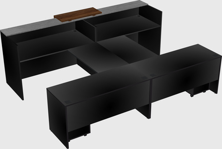 Shared u-shaped reception desks