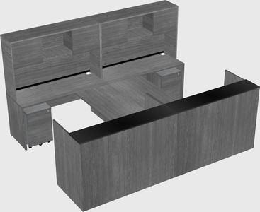 Shared u-shaped reception desks