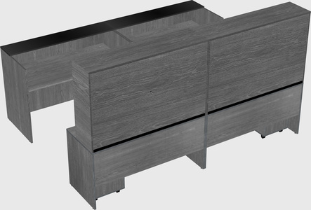 Shared u-shaped reception desks