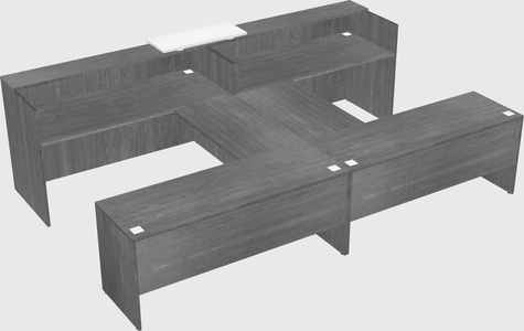 Shared u-shaped reception desks