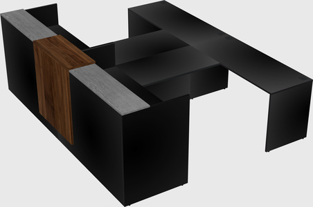 Shared u-shaped reception desks