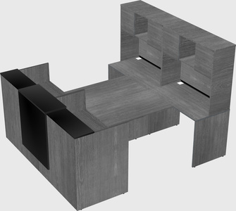 Shared u-shaped reception desks
