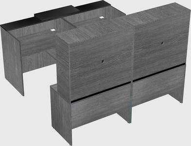 Shared u-shaped reception desks