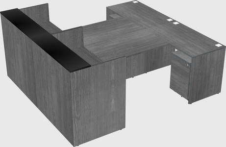 Shared u-shaped reception desks