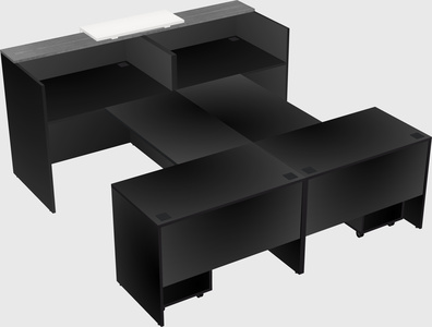 Shared u-shaped reception desks
