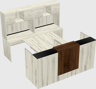 Shared u-shaped reception desks