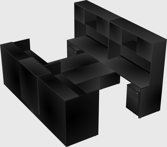 Shared u-shaped reception desks