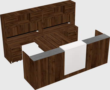 Shared u-shaped reception desks