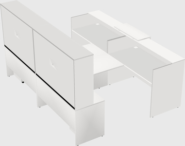 Shared u-shaped reception desks