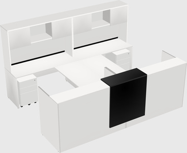 Shared u-shaped reception desks