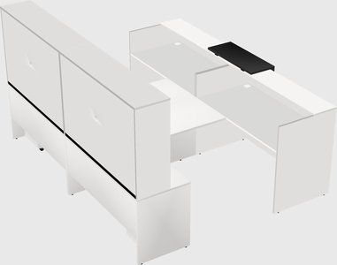 Shared u-shaped reception desks
